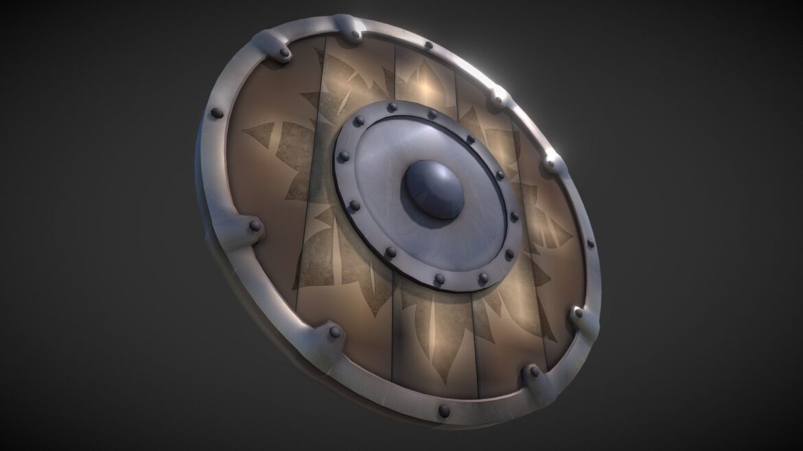 viking shield 3d model