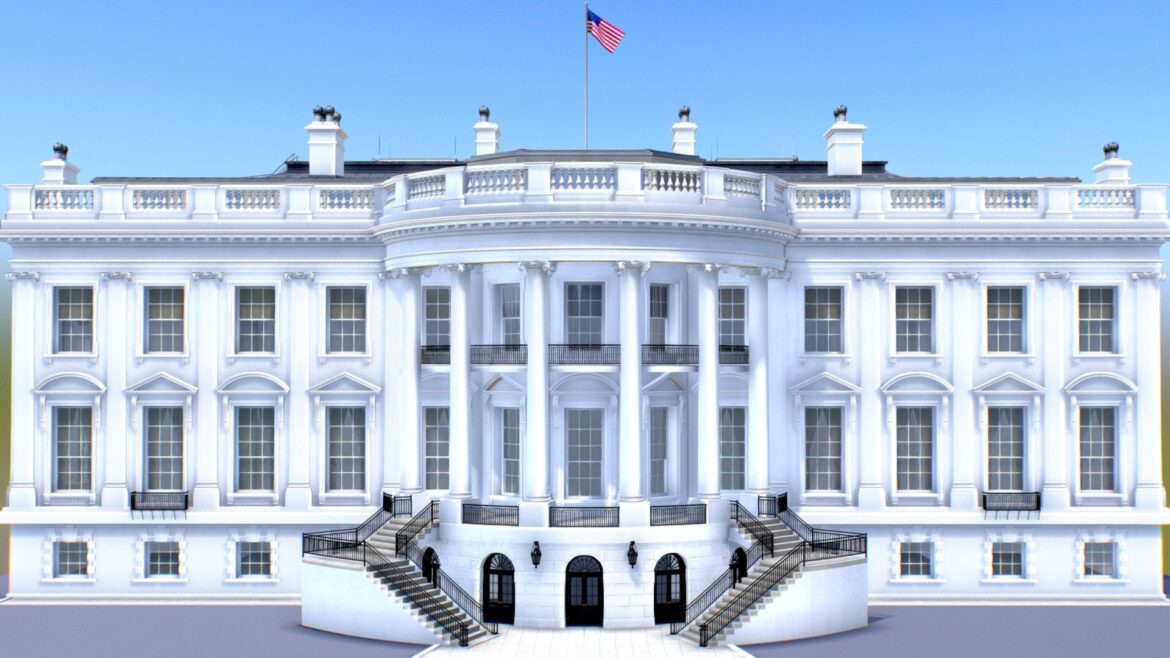 white house high detailed 3d model