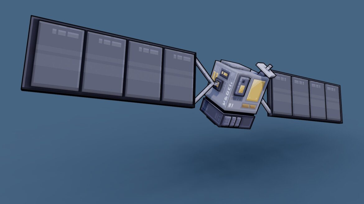 1 satellite 3d model