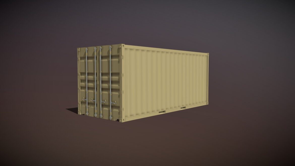 20ft generator container version 1 3d model