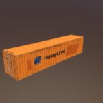 40ft shipping container hapag lloyd 3d model