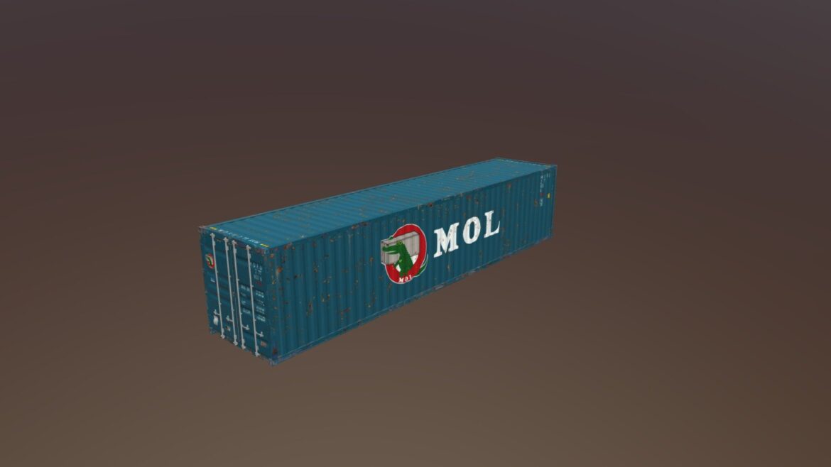 40ft shipping container mol 3d model