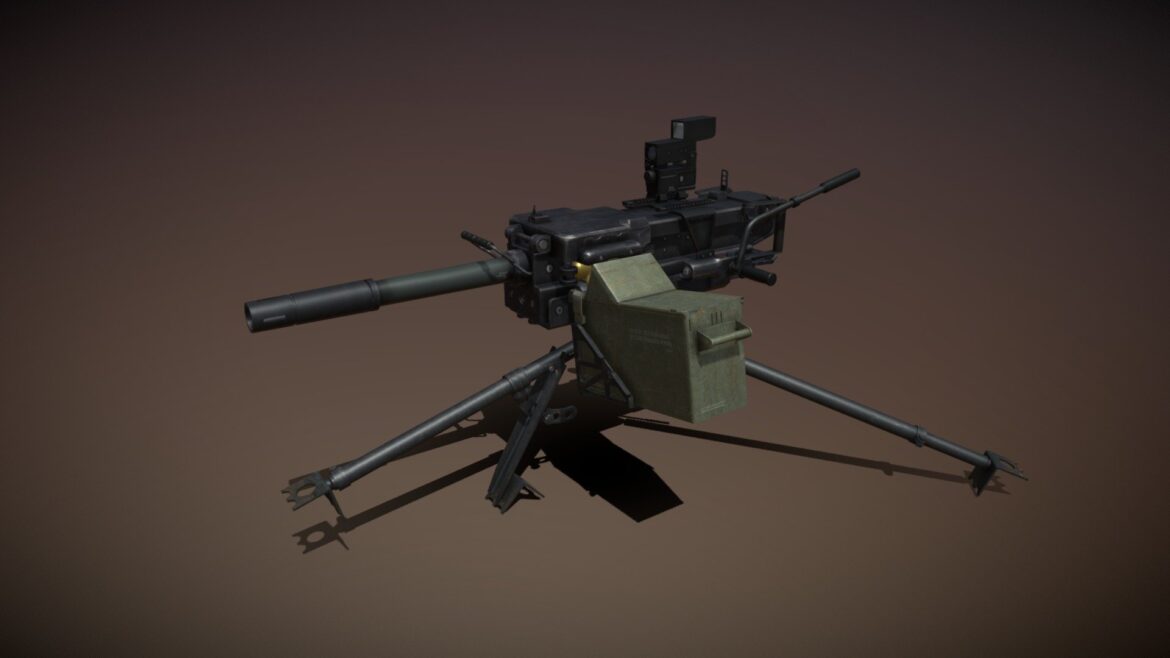 40mm grenade machine gun 3d model