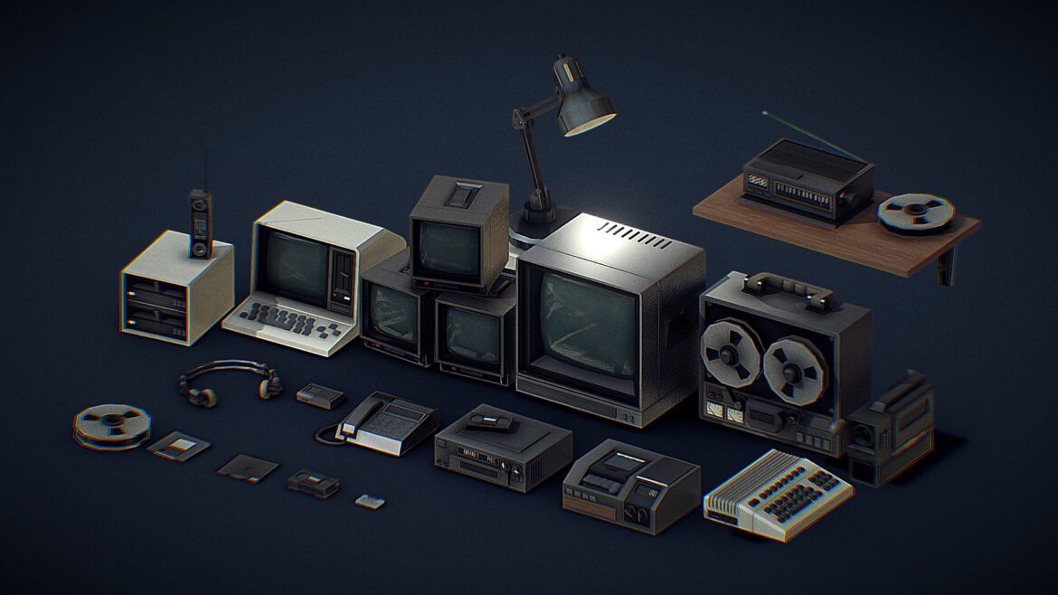 80s tech pack 3d model