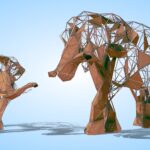 Abstract Elephant sculpture anmial statue