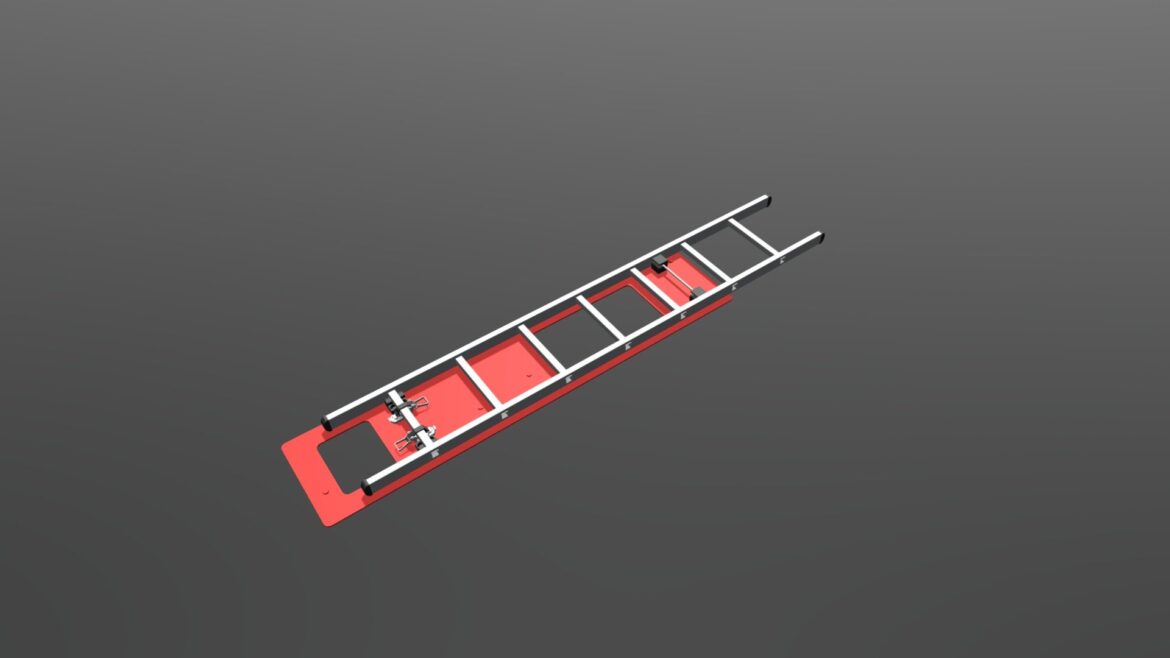 aluminium ladder 3d model