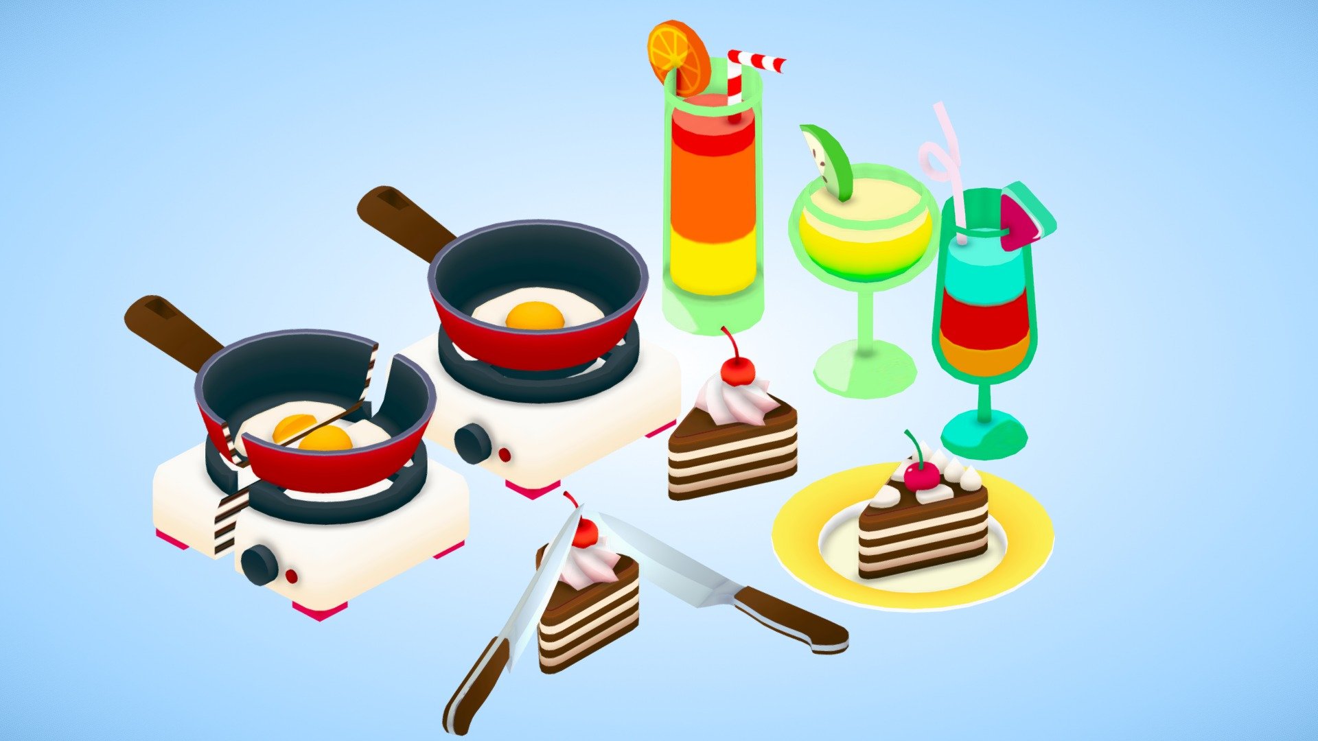 CAKE COCKTAILS FOOD DRINKS ASMR GAME DELICIOUS