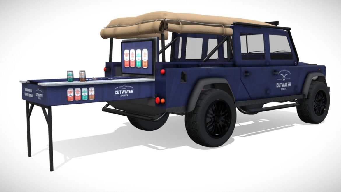 car 4x4 offroad movable bar 3d model