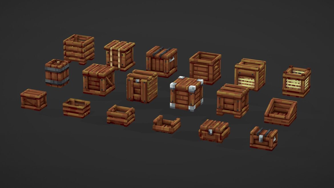 chests amp crates 3d model
