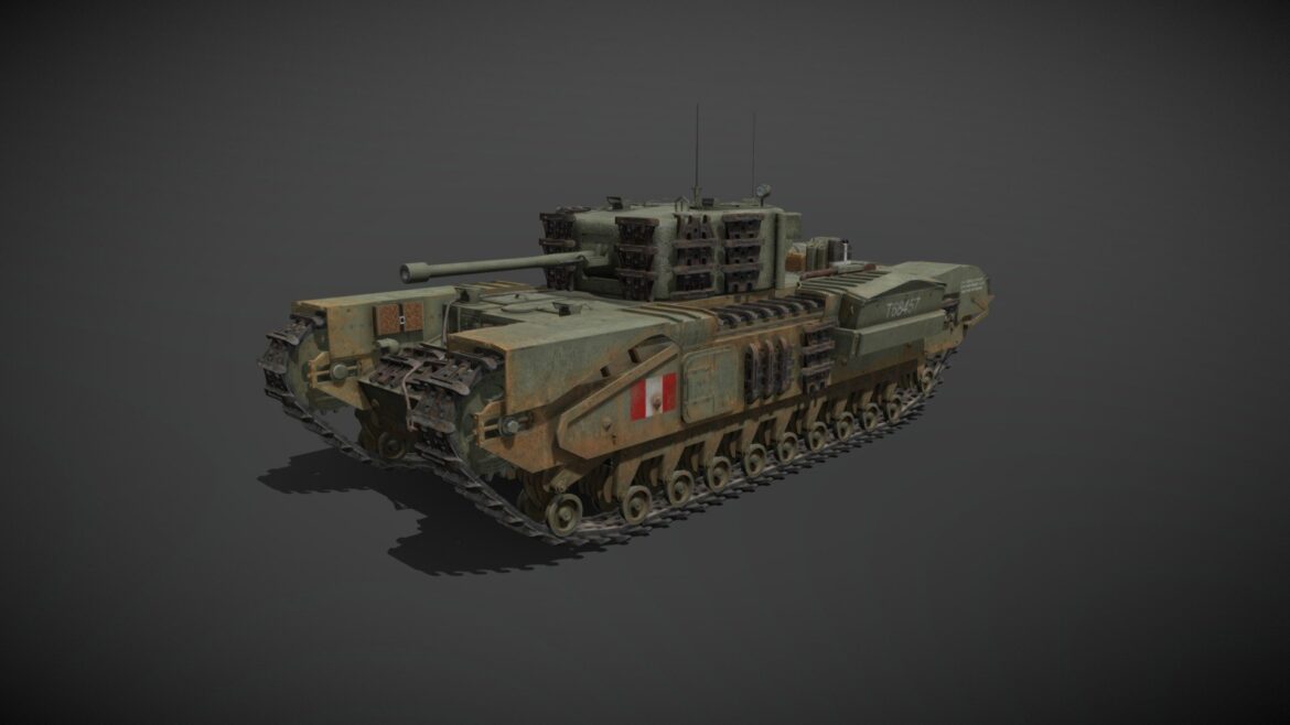 churchill mkiv t68457 3d model
