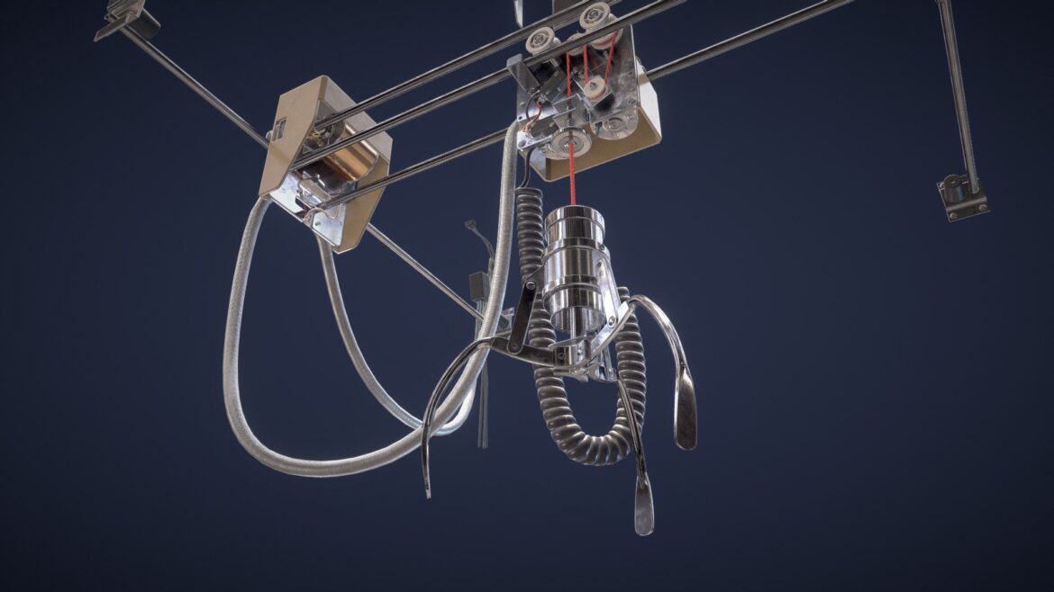 claw machine toy crane 3d model
