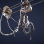 claw machine toy crane 3d model