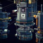 core floating grid towers 3d model