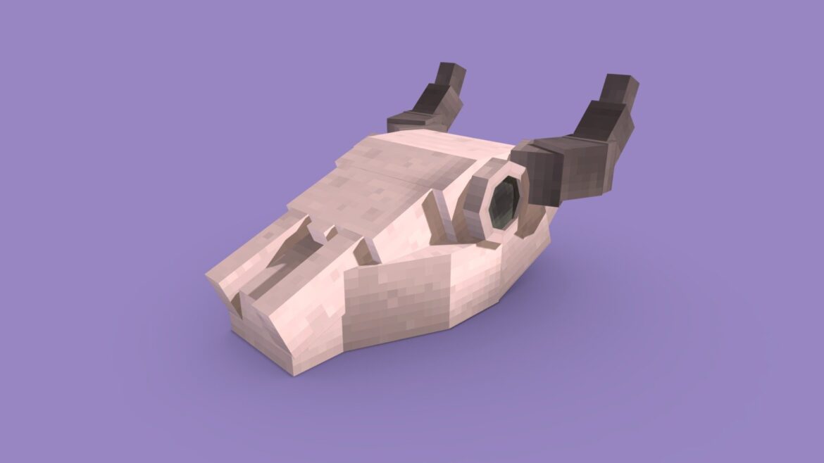 cow skull 3d model