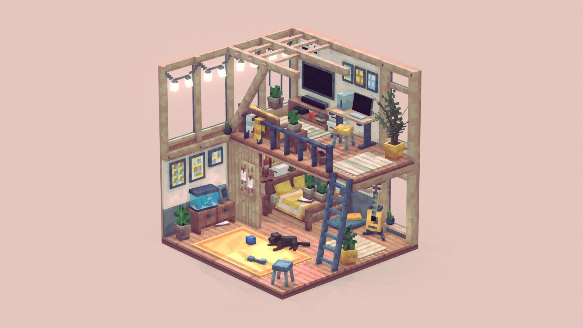 Cozy Isometric Room