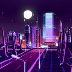 CYBER PUNK NIGHT CITY LOWPOLY LIFE BUILDINGS FBX