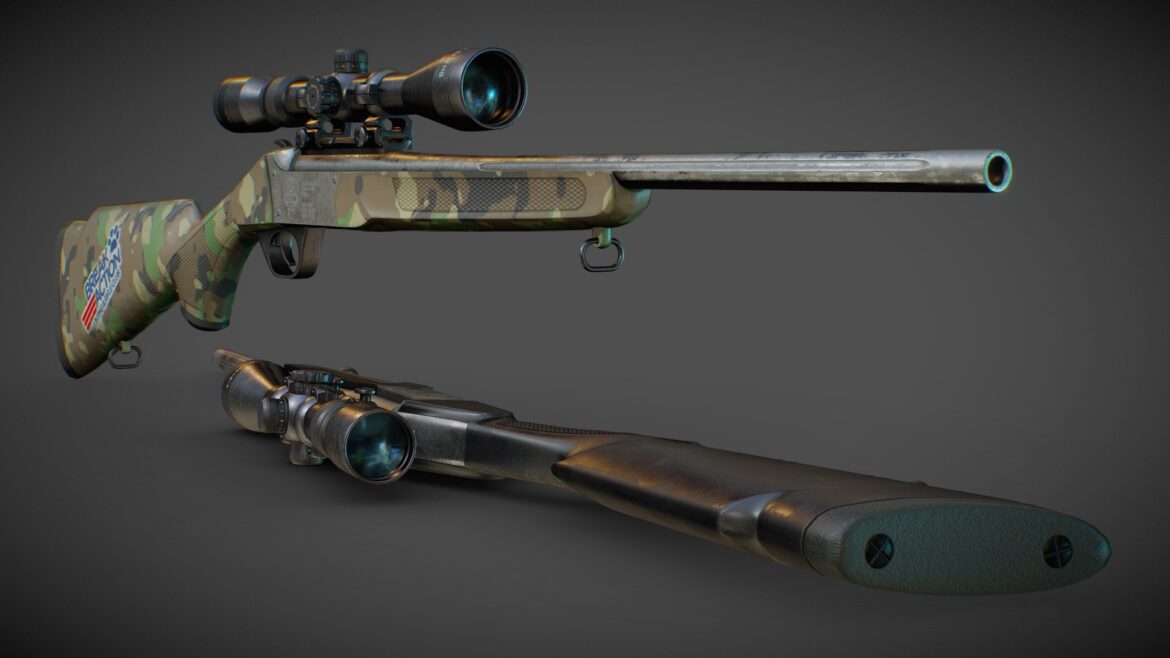 deadly accurate hunting sniper rifles 3d model