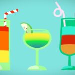 DRINKS COCKTAILS GLASSES LOWPOLY