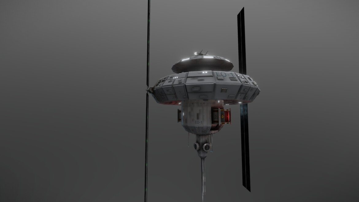eo 1 earth orbital 1 remastered space station 3d model