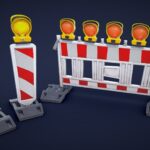 European Traffic Barriers – Low Poly