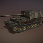 ferdinand tank destroyer tiger p 114 3d model