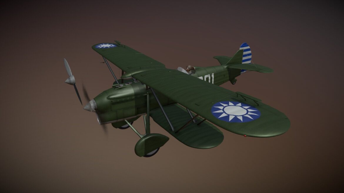 fiat cr32 chinese nationalist air force 3d model