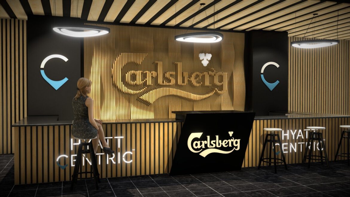 fond bar carlsberg 3d model