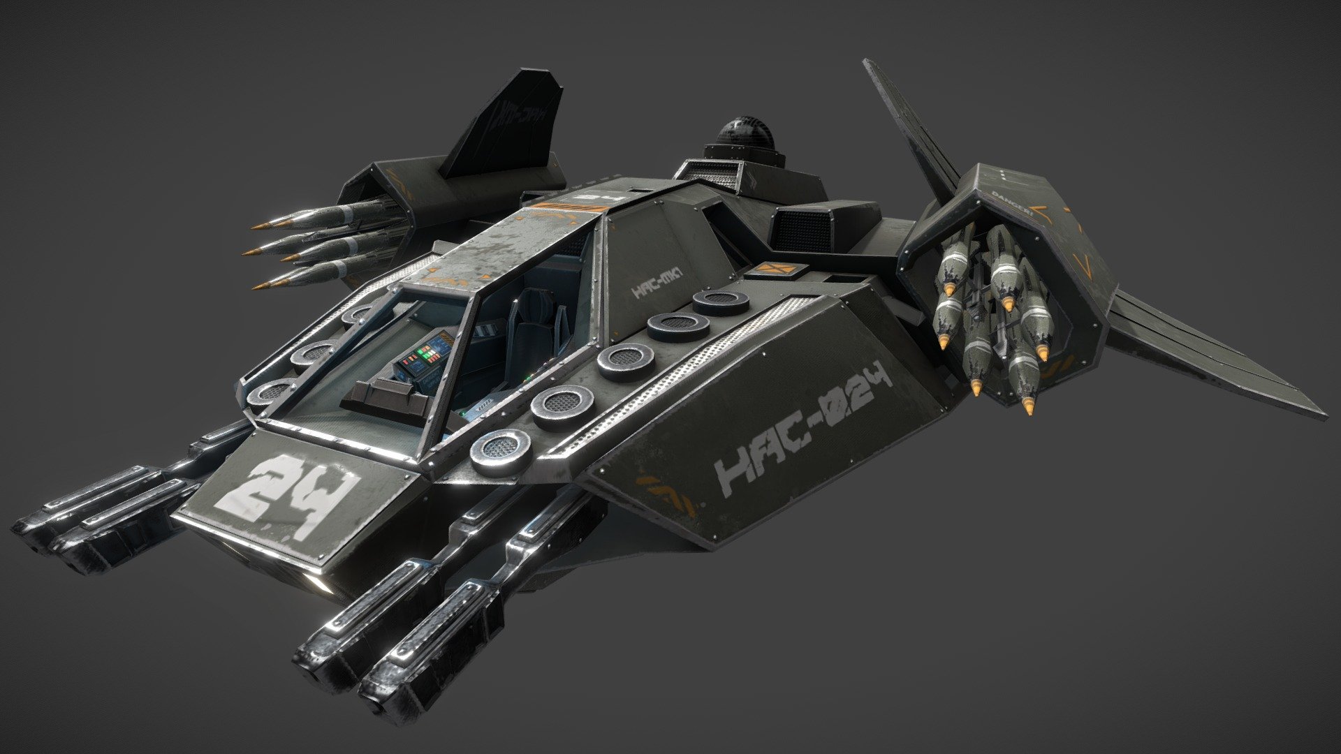 HAC – Heavy Assault Craft Fighter and cockpit
