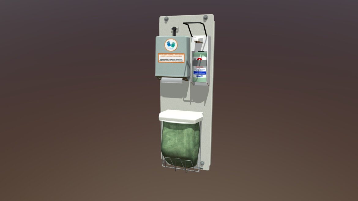 hand sanitizer station 3d model