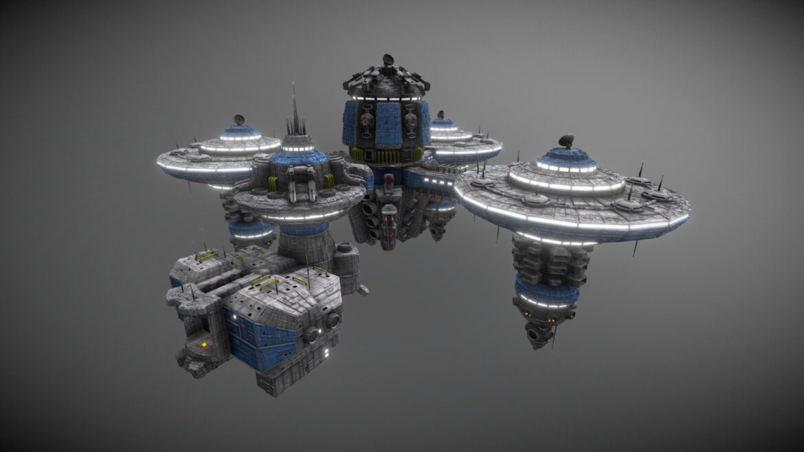 icarus space station 3d model