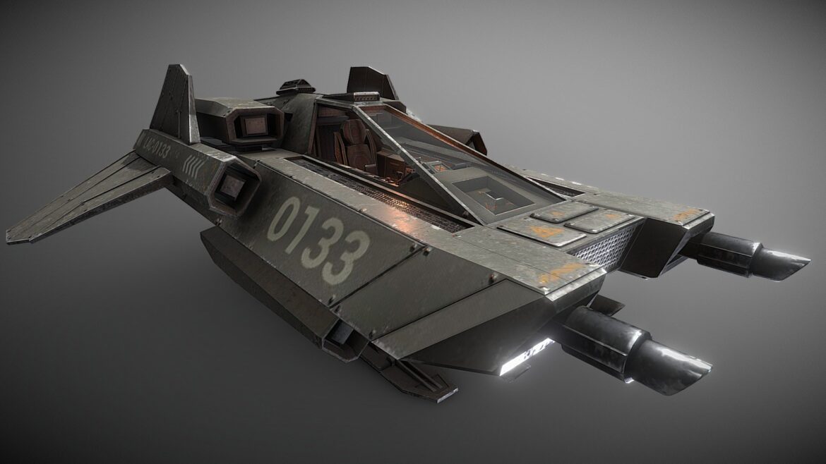 lac light assault craft fighter amp cockpit 3d model