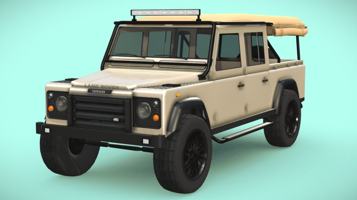 land rover car 4x4 defender offroad 3d model