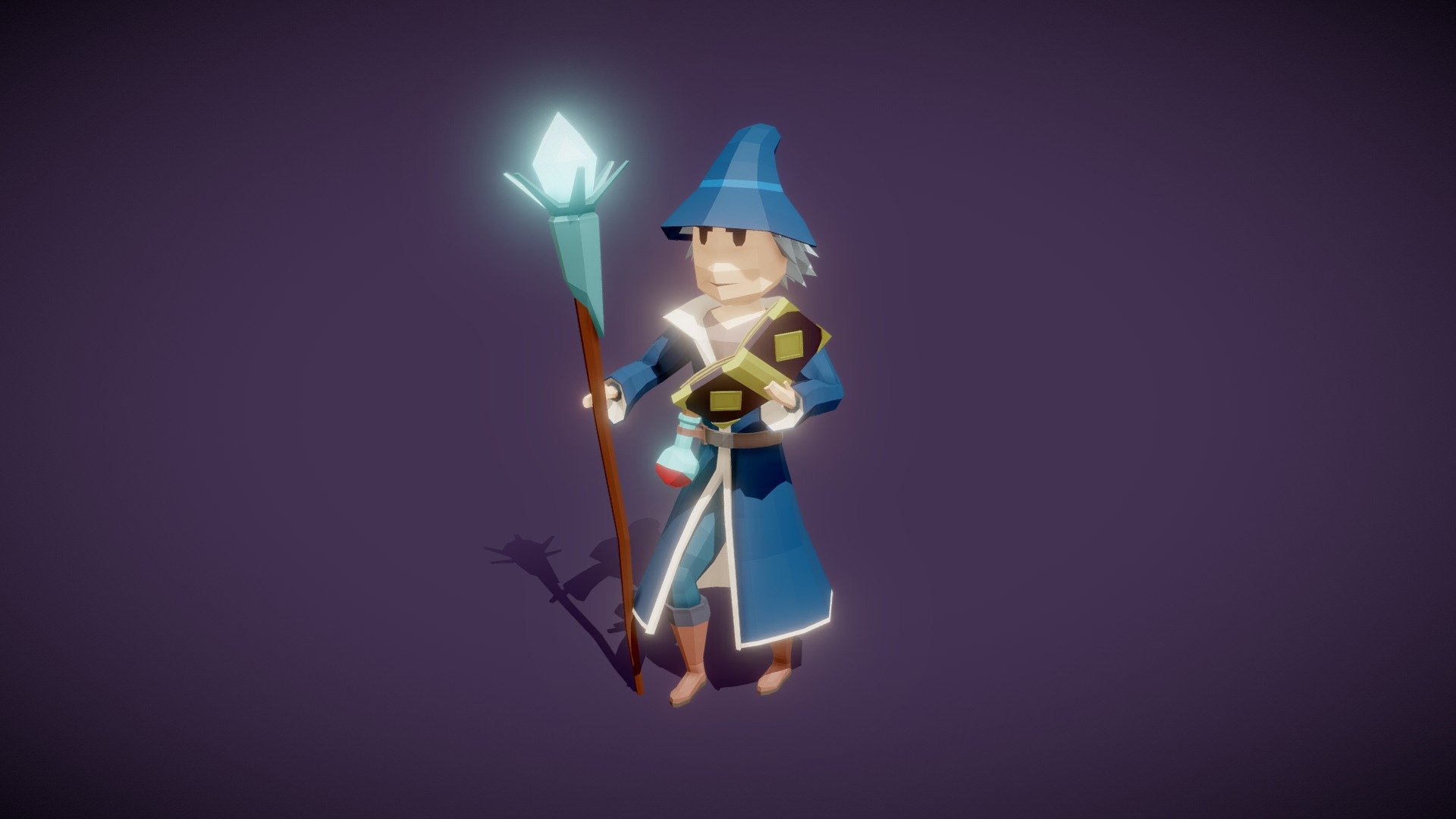 Low Poly Fantasy Wizard
