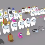 Lowpoly Hats Helmet Assets Among us characters
