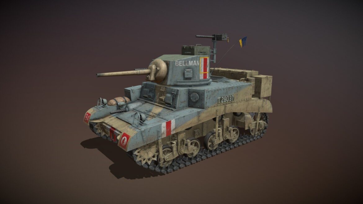 m3 light tank honey bellman 3d model