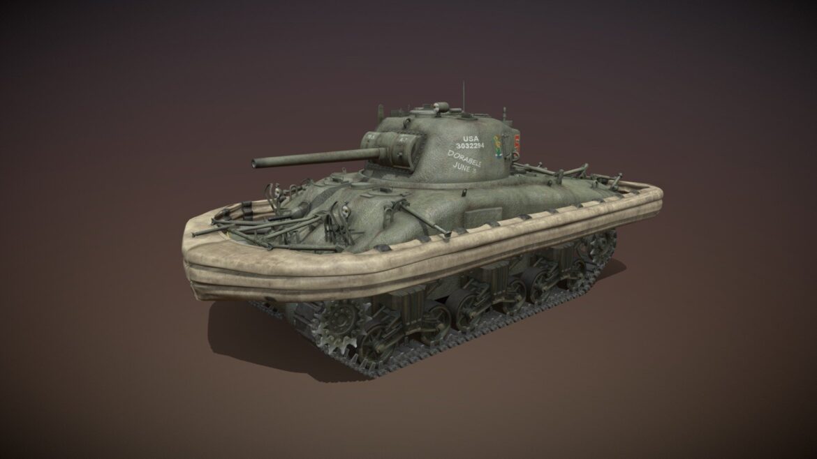 m4a1 sherman duplex drive dorabelle 3d model