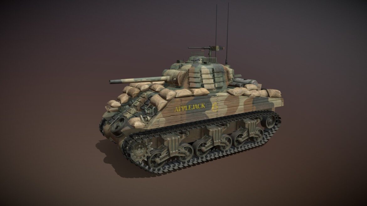 m4a3 sherman applejack 3d model