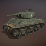 m4a3e2 sherman jumbo cobra king 3d model