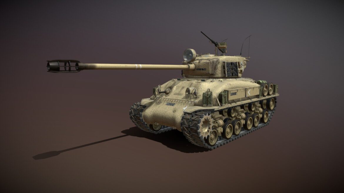 m51 israel super sherman 1 3d model