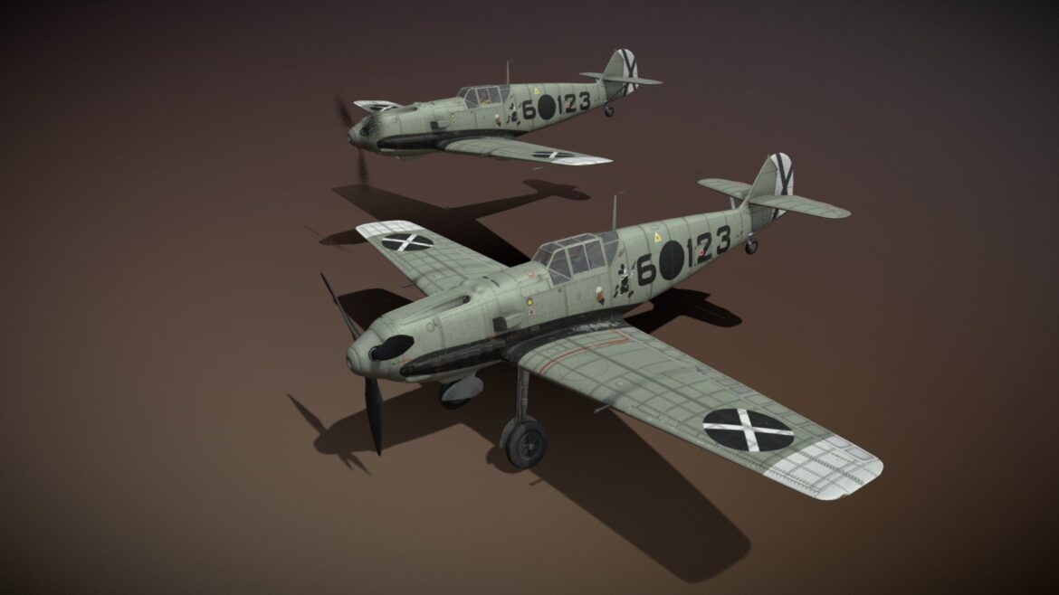 messerschmitt bf 109 e 6 123 3d model