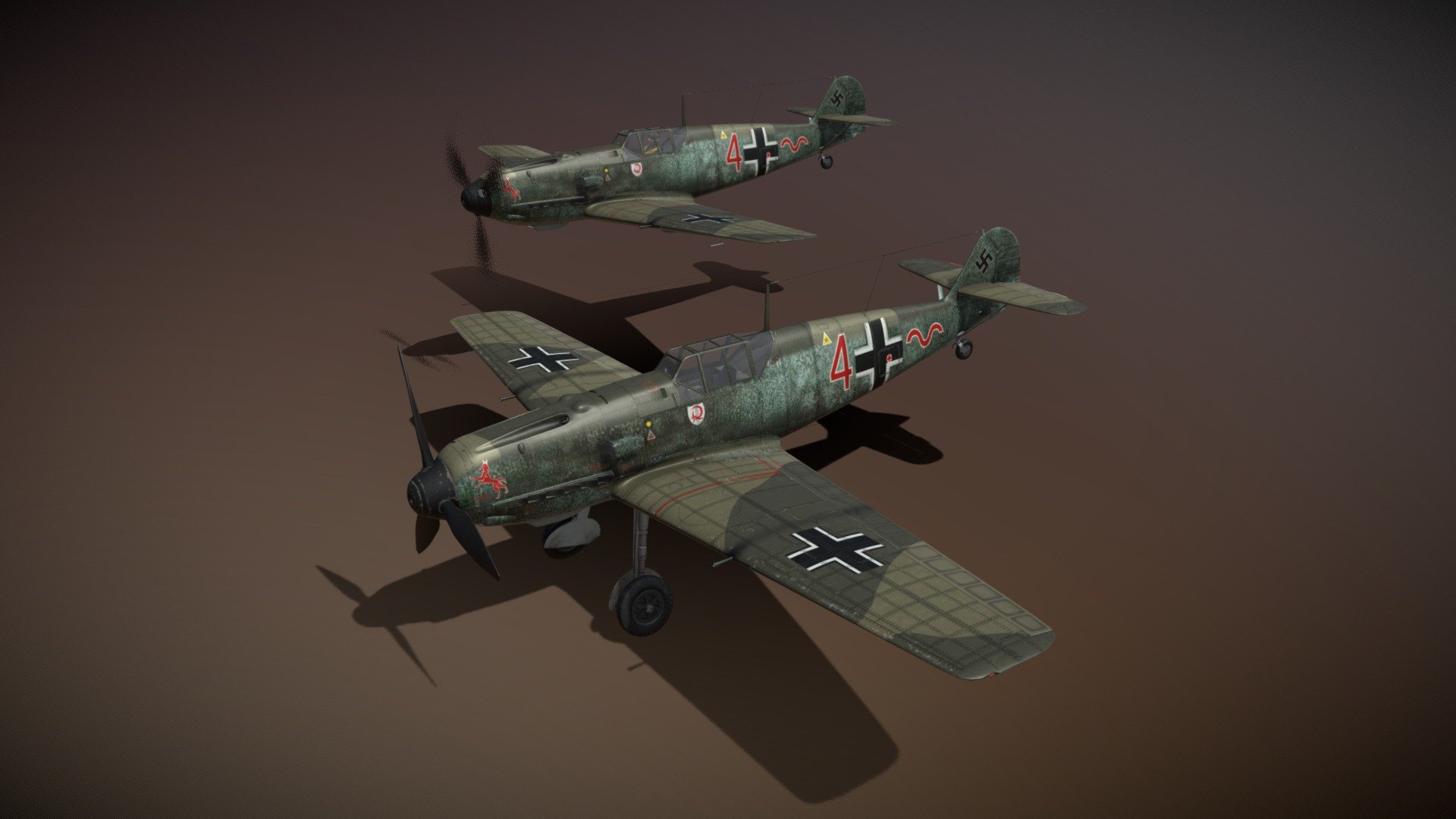 Messerschmitt – BF-109 E – Red 4