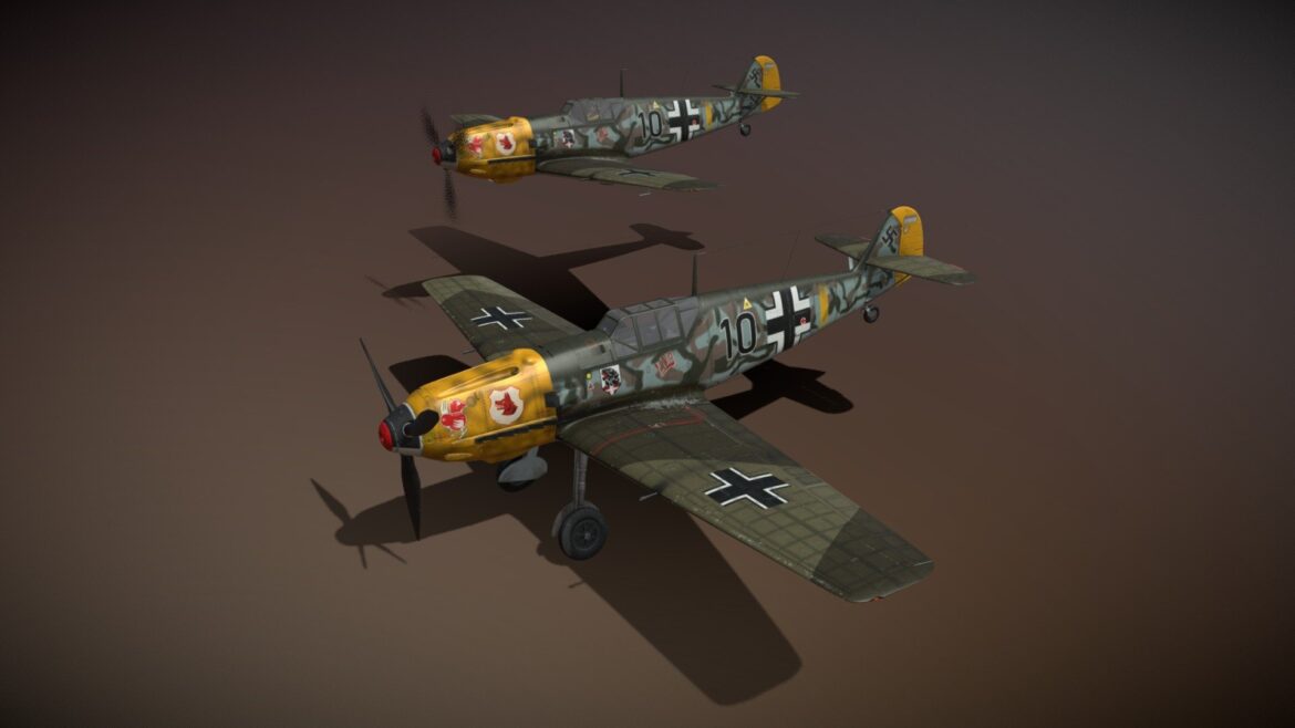 messershmitt bf109e black10 3d model