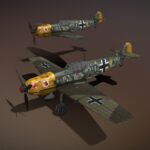 messershmitt bf109e black10 3d model