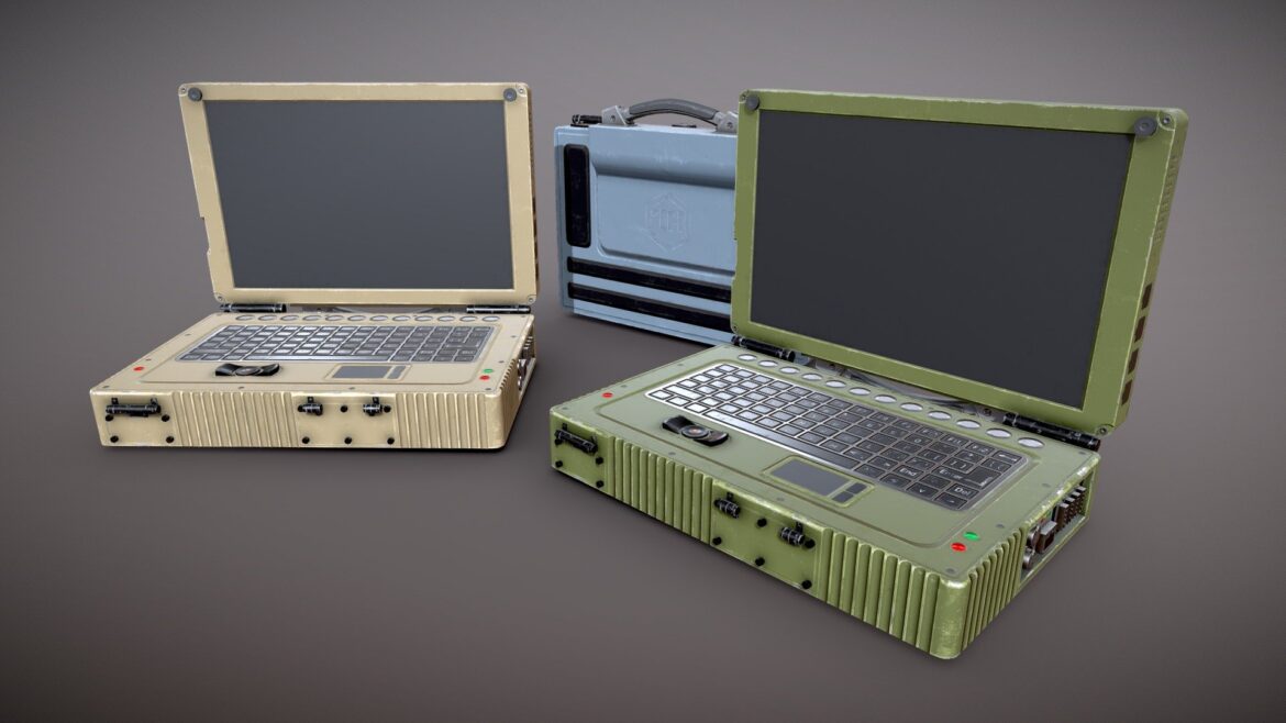 military laptop 3d model