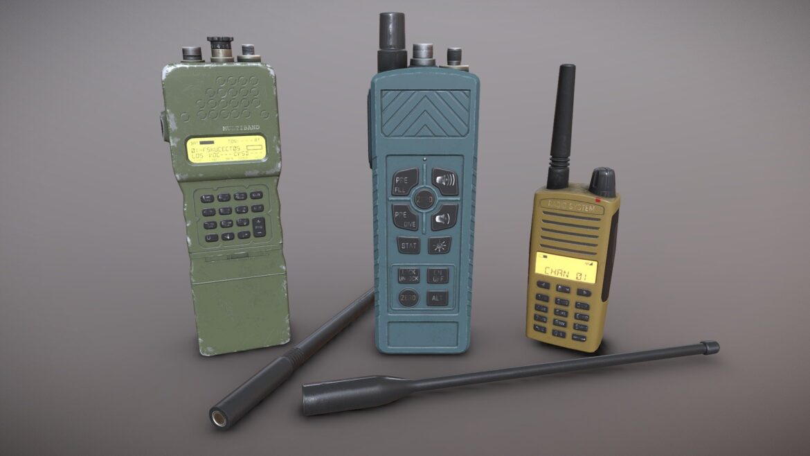 military portable radio set 3d model