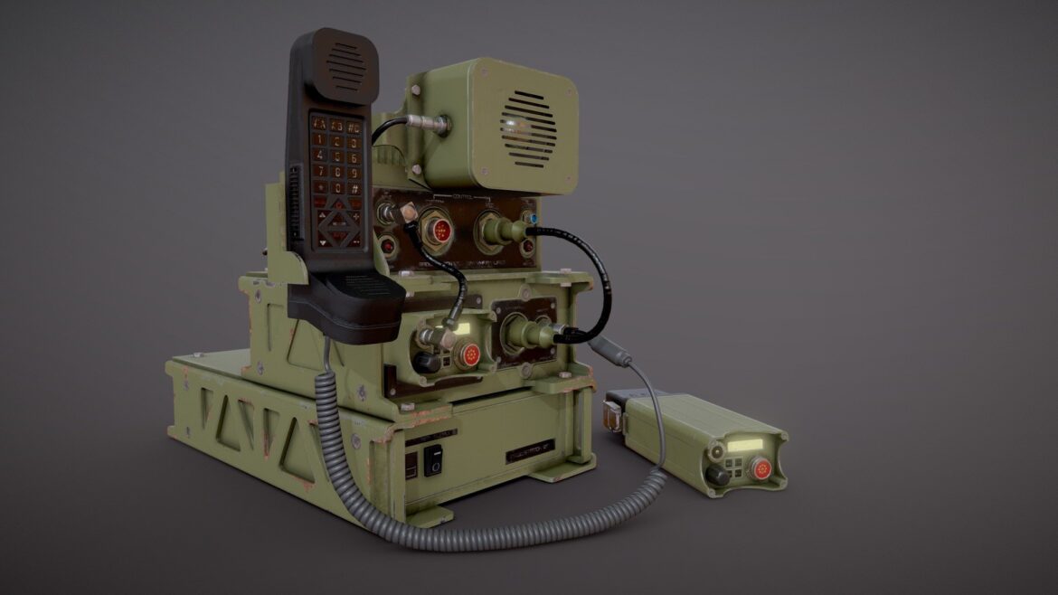 military radio station 3d model