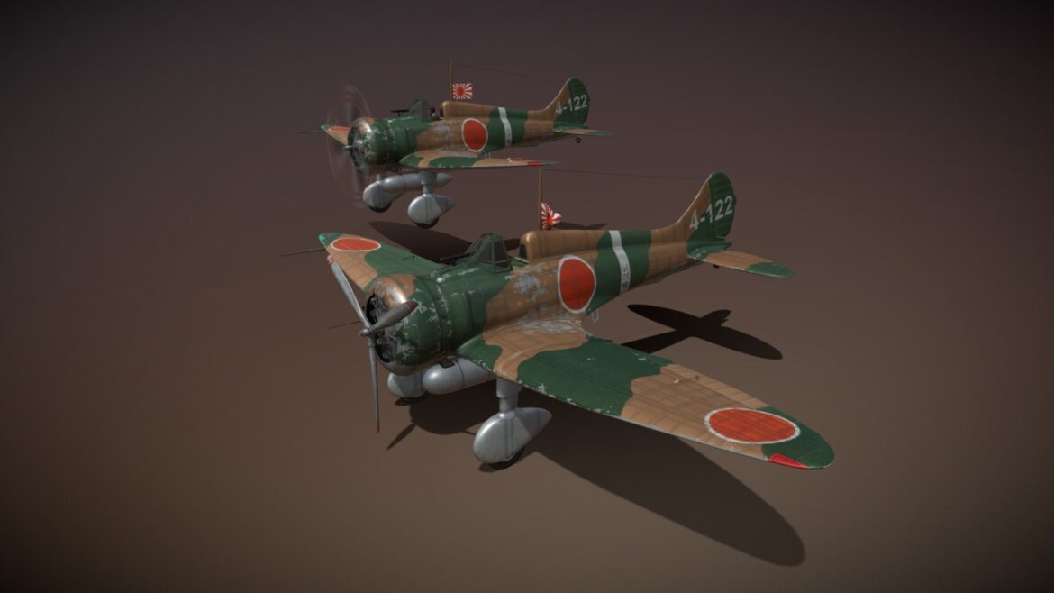 mitsubishi a5m2 type96 claude 3d model