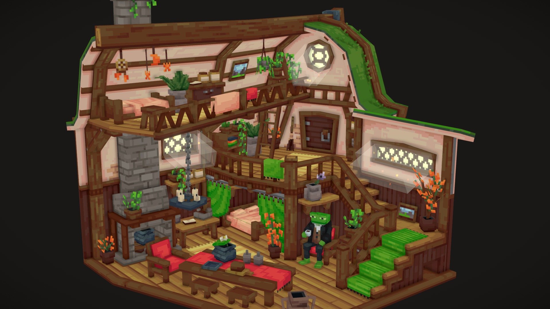 Mr. Frogge’s Woodland Cabin