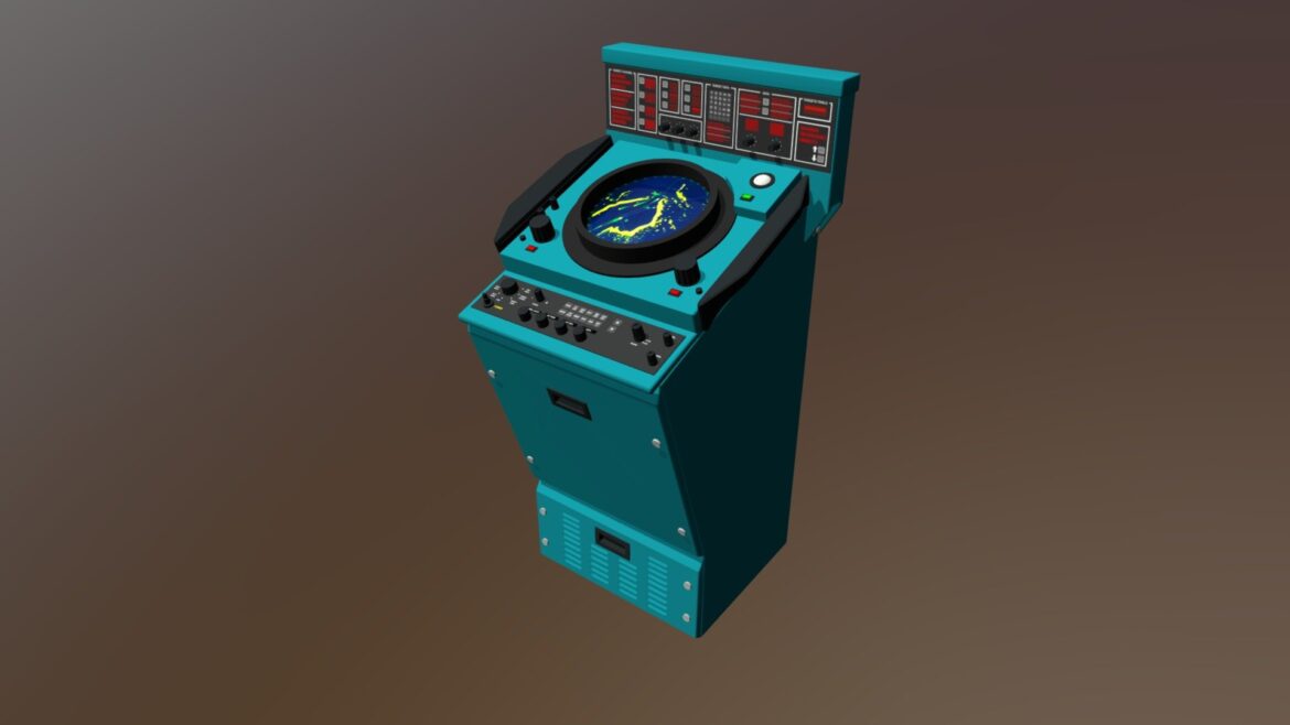 naval radar console 3d model