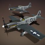 north american p 51d mustang cathy beloved 3d model